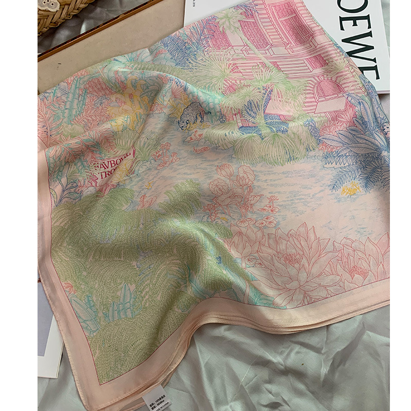 Mulberry Silk квадратен шал – твил, печат, лято 2024