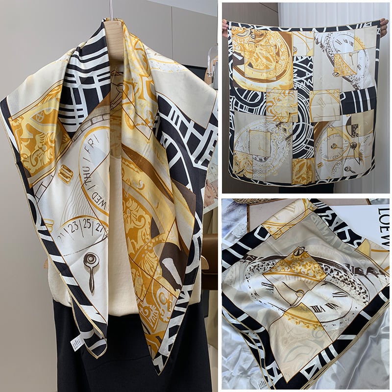 Mulberry Silk квадратен шал – твил, печат, лято 2024