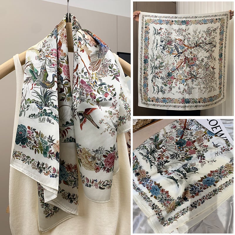 Mulberry Silk квадратен шал – твил, печат, лято 2024