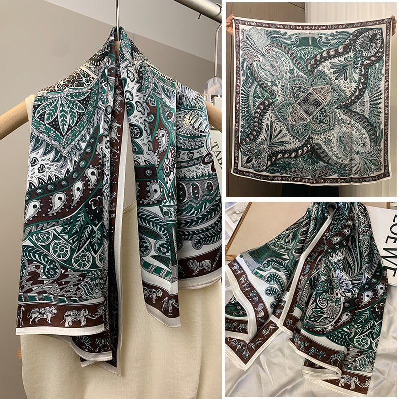 Mulberry Silk квадратен шал – твил, печат, лято 2024