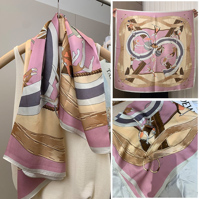 Mulberry Silk квадратен шал – твил, печат, лято 2024