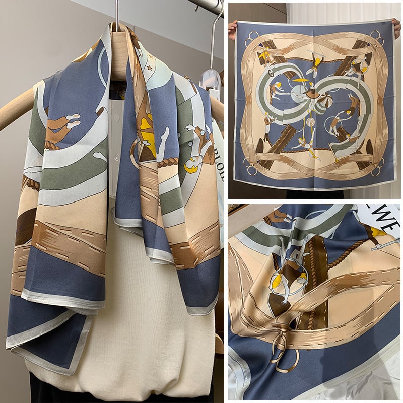 Mulberry Silk квадратен шал – твил, печат, лято 2024