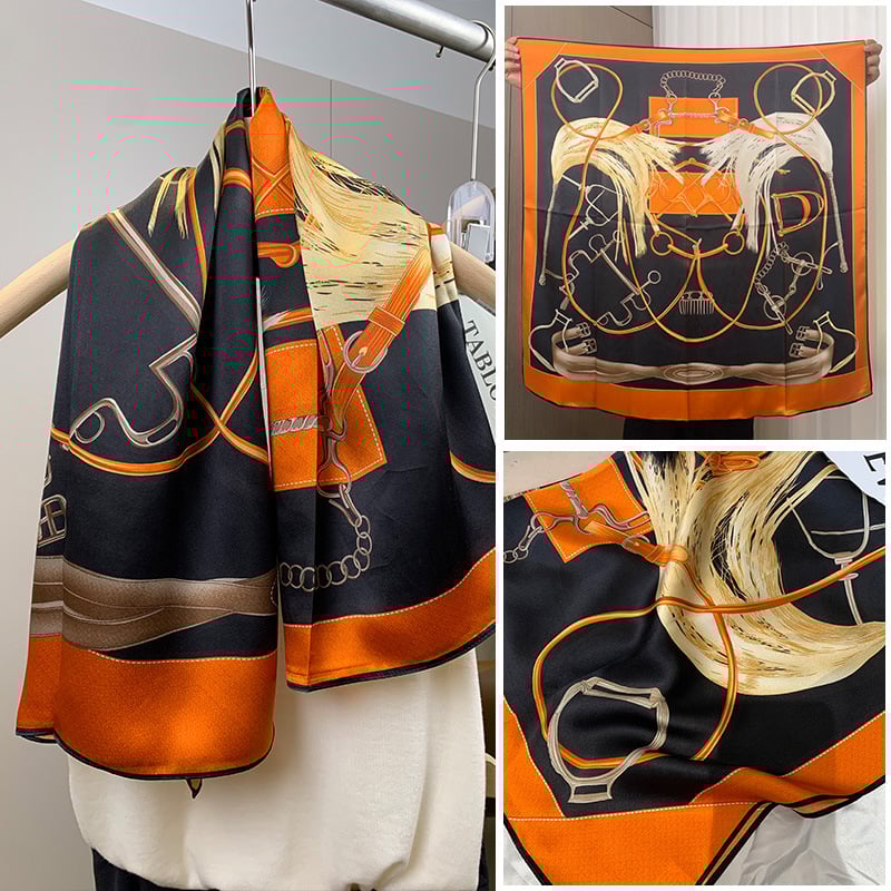 Mulberry Silk квадратен шал – твил, печат, лято 2024