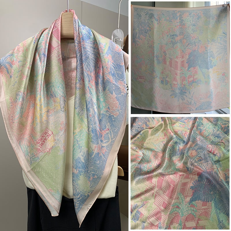 Mulberry Silk квадратен шал – твил, печат, лято 2024