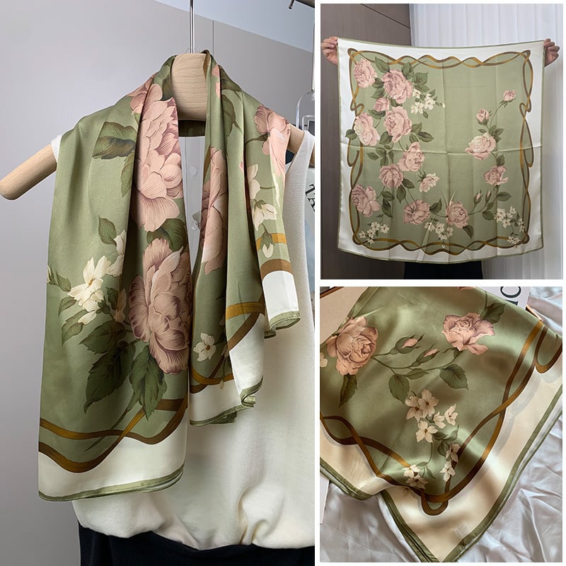 Mulberry Silk квадратен шал – твил, печат, лято 2024