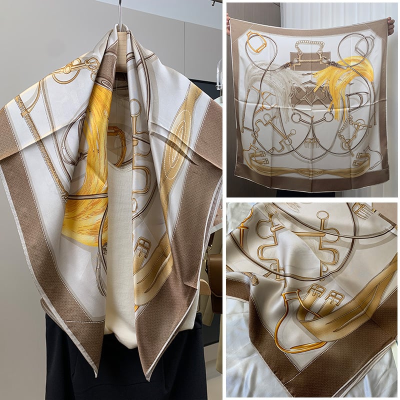 Mulberry Silk квадратен шал – твил, печат, лято 2024