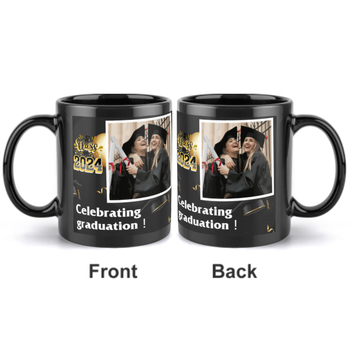 Boyada prilagođena crna keramička šalica s dvostrukim printom – Podrijetlo: Fujian – Poklon za diplomu, Božić, Dan zaljubljenih, Dan učitelja