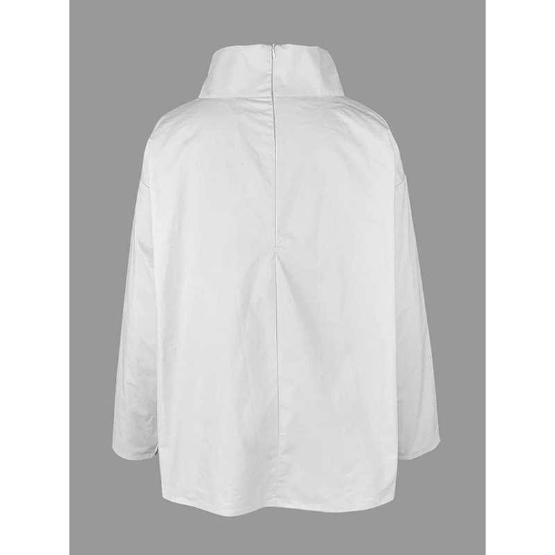 Moteriška lininė palaidinė su keturių krypčių elastanu (51–70%), spalvų blokų raštas, platus kaklo apykaklė, fliso pamušalas