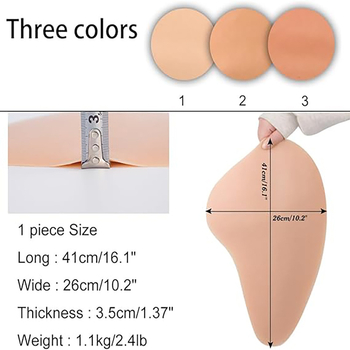 Ju Sen Silikona gūžas spilventiņš – bieza spilventiņa sēžamvietas pacelšanai, cosplay, palielina gūžu tilpumu