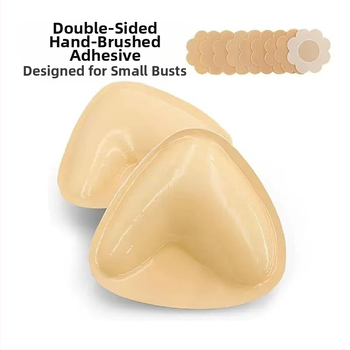 Divpusēji līmējami krūšu spilventiņi mazām krūtīm, biezināti neredzami iekšējie spilventiņi, push-up un palielināšanas triātri spilventiņi (Materiāls: Nīlons; Biezums: Parasts; Funkcija: Savākšana, Elpošana)