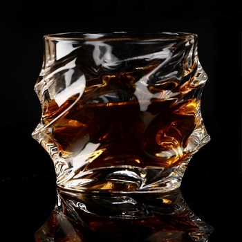 Čaša za whiskey s posebnim oblikom valovitog vala, staklo, kapacitet 201–300 ml, mogućnost prilagodbe, papirnata kutija