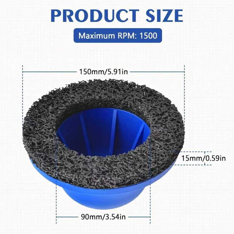 Dongchen disk za poliranje hub kotača – ručni disk za čišćenje i brušenje, uklanjanje hrđe i boje, s Velcro podlogom