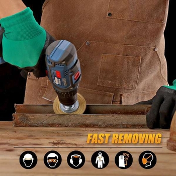 Set od 9 žičanih kotača za električnu bušilicu, uz štapove za brušenje i uklanjanje hrđe, bakrena žica i žica od nehrđajućeg čelika — model lb08-i500773414