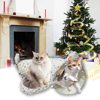 Котешко гнездо с тунел, дишащи тъкани, вътрешна употреба, за котки