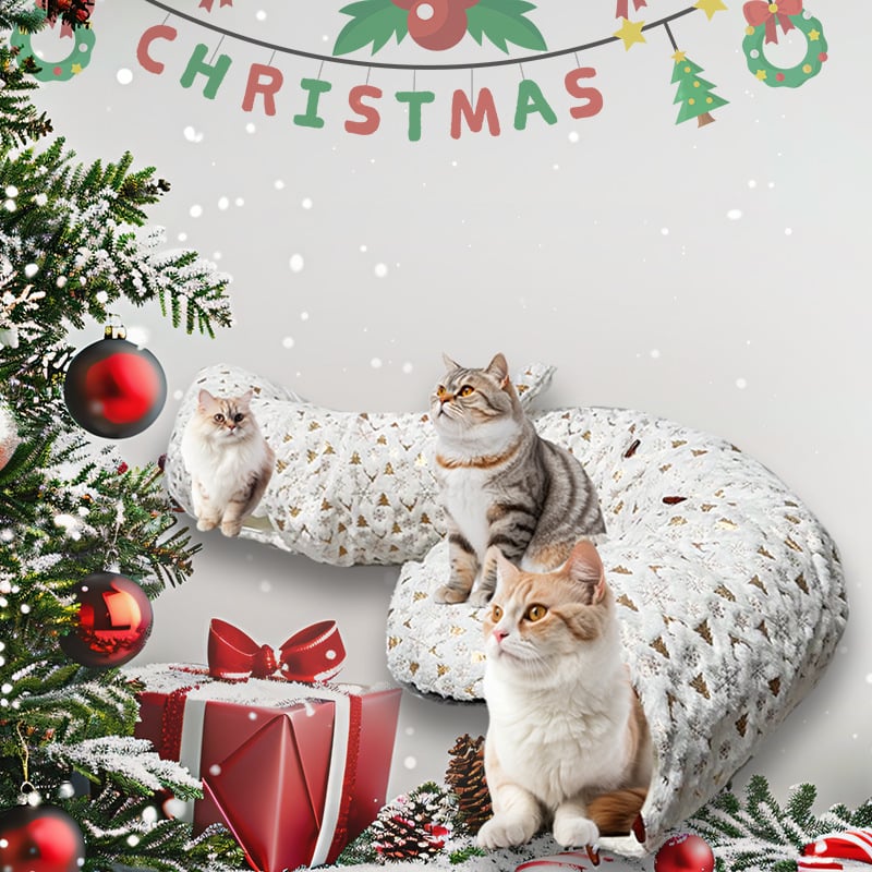 Котешко гнездо с тунел, дишащи тъкани, вътрешна употреба, за котки