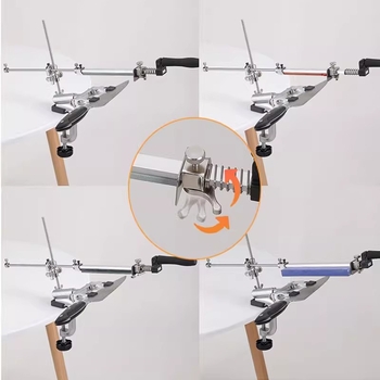 Fix szögű késélező, multifunkcionális, cinkötvözetből készült