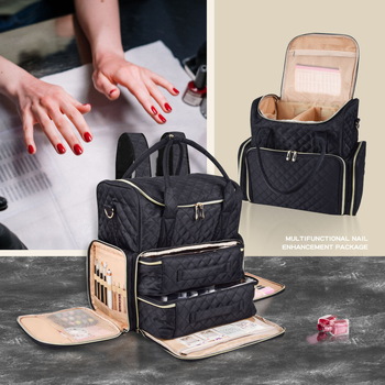 Ruksak za manikuru s dvostrukim slojem, kapacitet ispod 20 L, poliestersko tijelo s vodootpornom podlogom, zatvaranje na zip