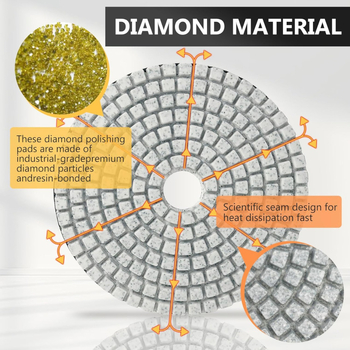 Комплект дискове за полиране на камък (14 бр.) – диамантени, зернистост 50–8000, модел 50, максимална скорост 24000 об./мин, предназначени за полиране на камък