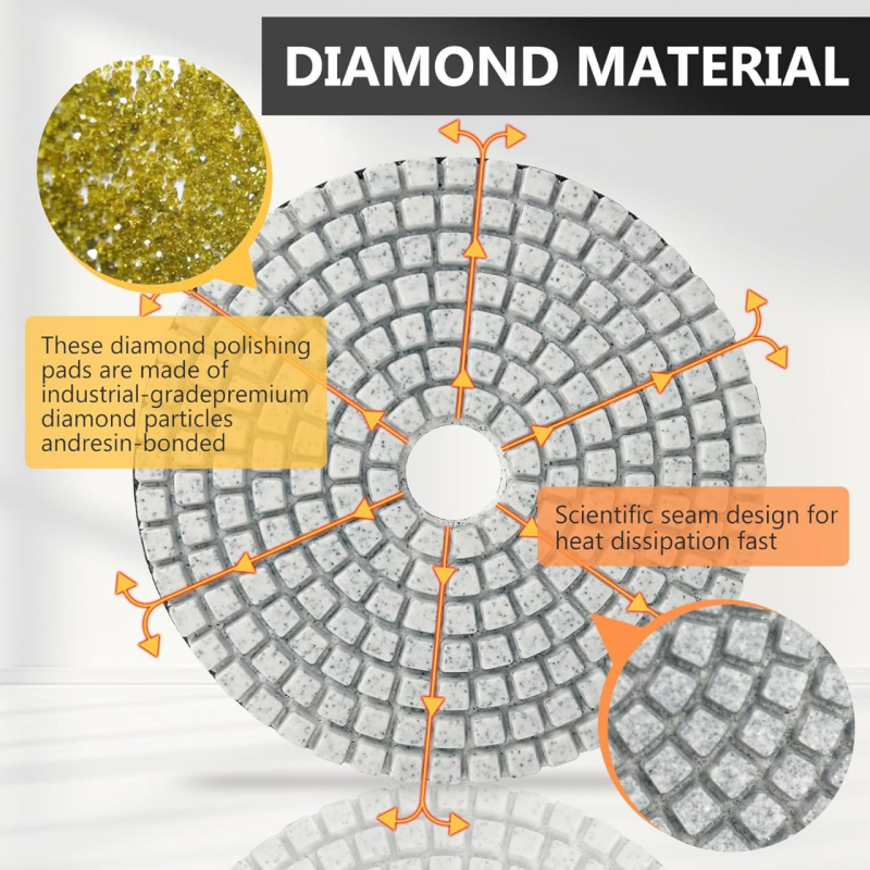 Комплект дискове за полиране на камък (14 бр.) – диамантени, зернистост 50–8000, модел 50, максимална скорост 24000 об./мин, предназначени за полиране на камък