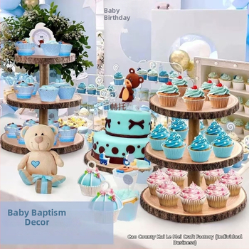 Višeslojni drveni stalak za tortu – ručna izrada od Paulownia, masivno drvo, porijeklo Šandong