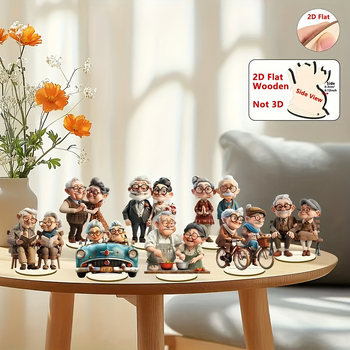 2D ravna – 8-dijelni akrilni auto viseći ukras – minimalistički stil s Kitty/Snoopy motivom