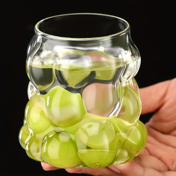 Šalica za kavu s držalom — otporna na visoke temperature, staklo od visokog borosilikata, dizajn nadahnut grožđem