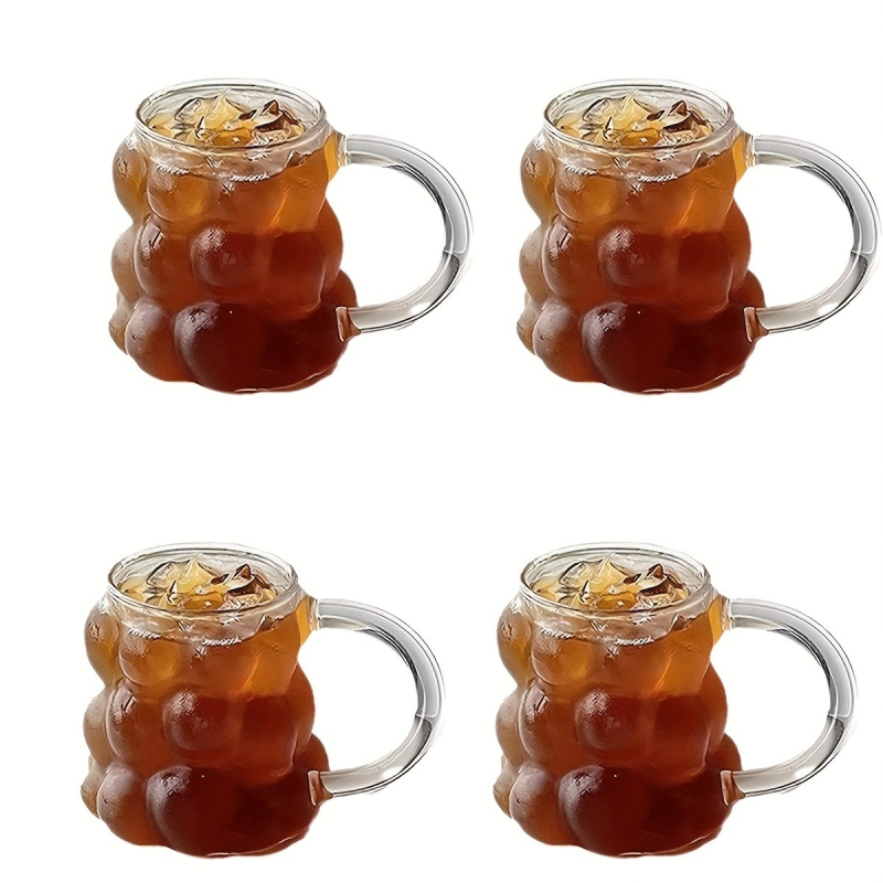 Šalica za kavu s držalom — otporna na visoke temperature, staklo od visokog borosilikata, dizajn nadahnut grožđem