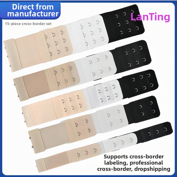 Branting комплект закопчалки за сутиен – полиестер, еластичен удължител за закопчаване, метална декорация, произход Шантоу