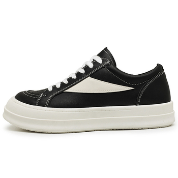 Vīriešu kedas no mākslīgās ādas, zemā augšdaļa, šņorēšana, PVC zole