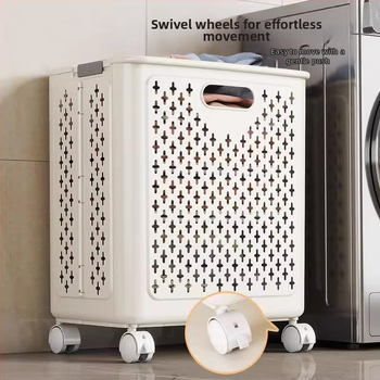 Κάδος βρώμικων ρούχων από PP, αναδιπλούμενος, για οικιακή χρήση