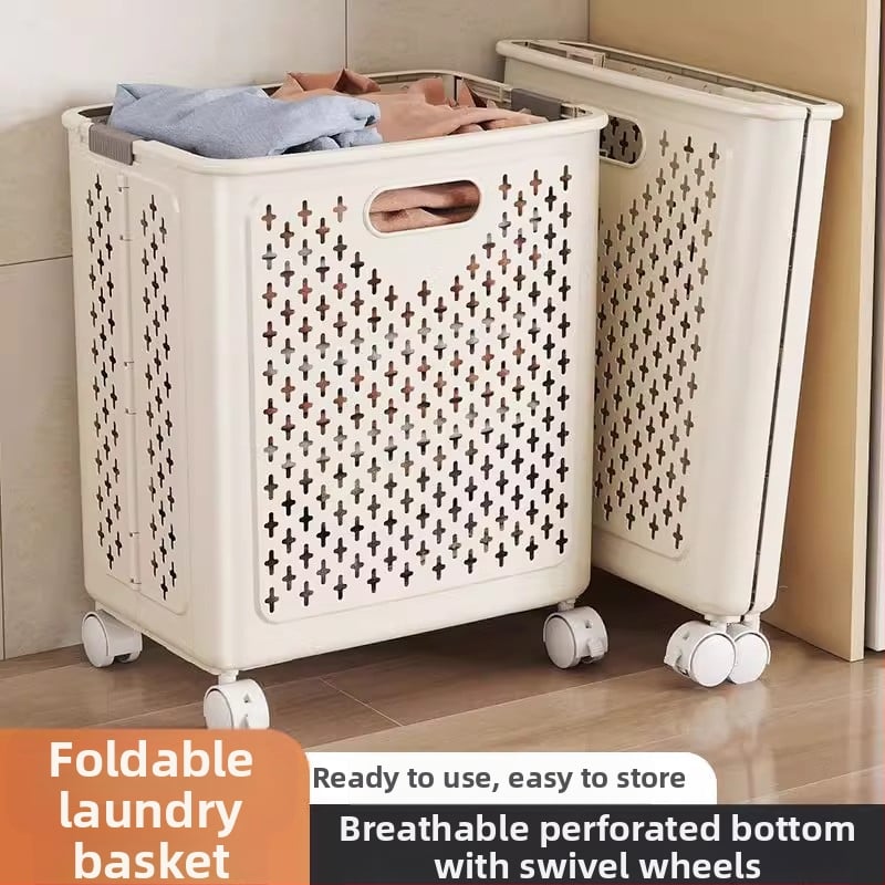 Κάδος βρώμικων ρούχων από PP, αναδιπλούμενος, για οικιακή χρήση