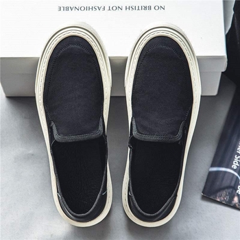 Vīriešu kanvas kurpes vasarai, Slip-On, elpojošas, gumijas zole, lateksa zolīte