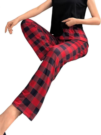 Baizhou Clothing ženske udobne hlače s visokim strukom, opušten kroj, poliester ≥95%, mikro-elastičnost, street hipster print