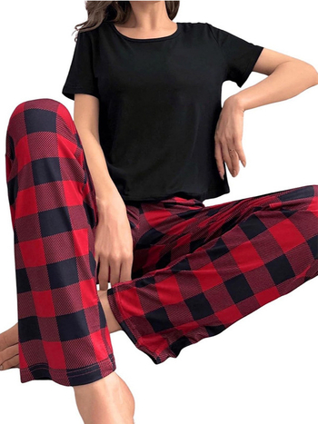 Baizhou Clothing ženske udobne hlače s visokim strukom, opušten kroj, poliester ≥95%, mikro-elastičnost, street hipster print