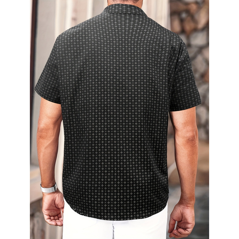 Slim-fit košulja s gumbima, 3/4 rukav, ovratnik s preklopom, fleece podstava