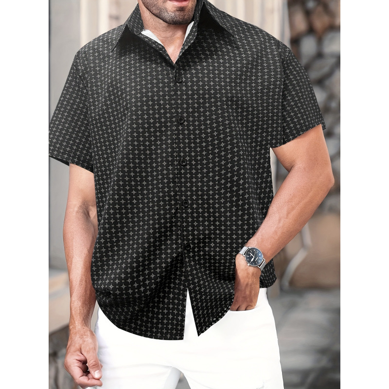 Slim-fit košulja s gumbima, 3/4 rukav, ovratnik s preklopom, fleece podstava