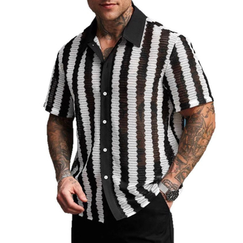 Pamučni pleteni kardigan s kratkim rukavima, korejska verzija, lagan kroj, rever ovratnik, prozračno ljetno odijelo