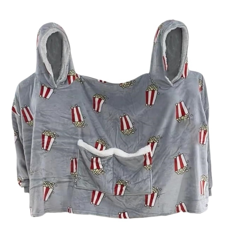 Одеяло‑комбинезон за двама, фланелен полиестерово, 1000–1500 г, едноцветен модел, за есен и зима