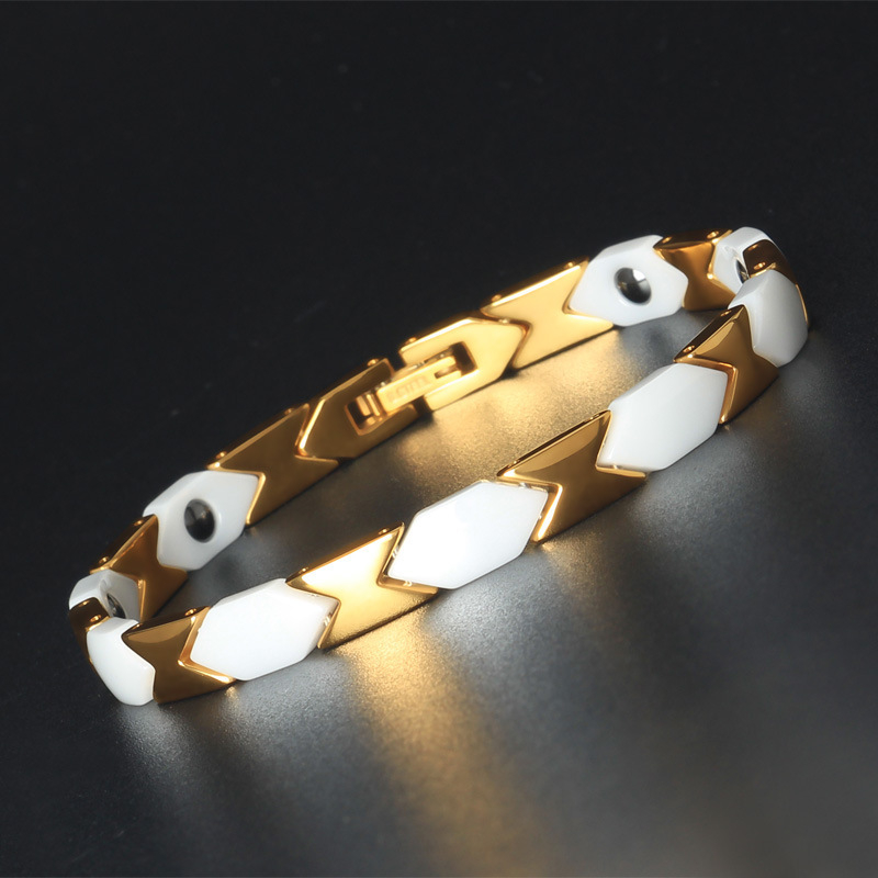 Унисекс керамична геометрична гривна – антиуморна функция, код 020801