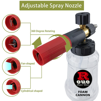 Пистолет за измиване на автомобили с пяна и високо налягане, 5000 PSI, глава на пистолета мед и алуминий, дръжка мед и алуминий, подходящ за измиване на автомобили