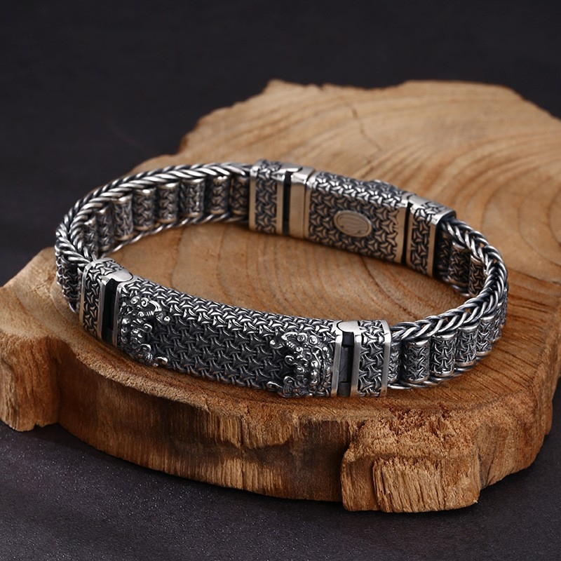 Медна гривна, електроплакирана, унисекс ретро дизайн с карикатурни персонажи, литературно ретро стил