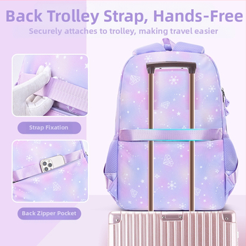 Geantă de școală unisex 3-în-1 (rucsac, geantă pentru prânz, penar) Diamond model - Oxford, impermeabilă, rezistentă la uzură, căptușeală din Poliester, stil casual pentru elevi 5–6