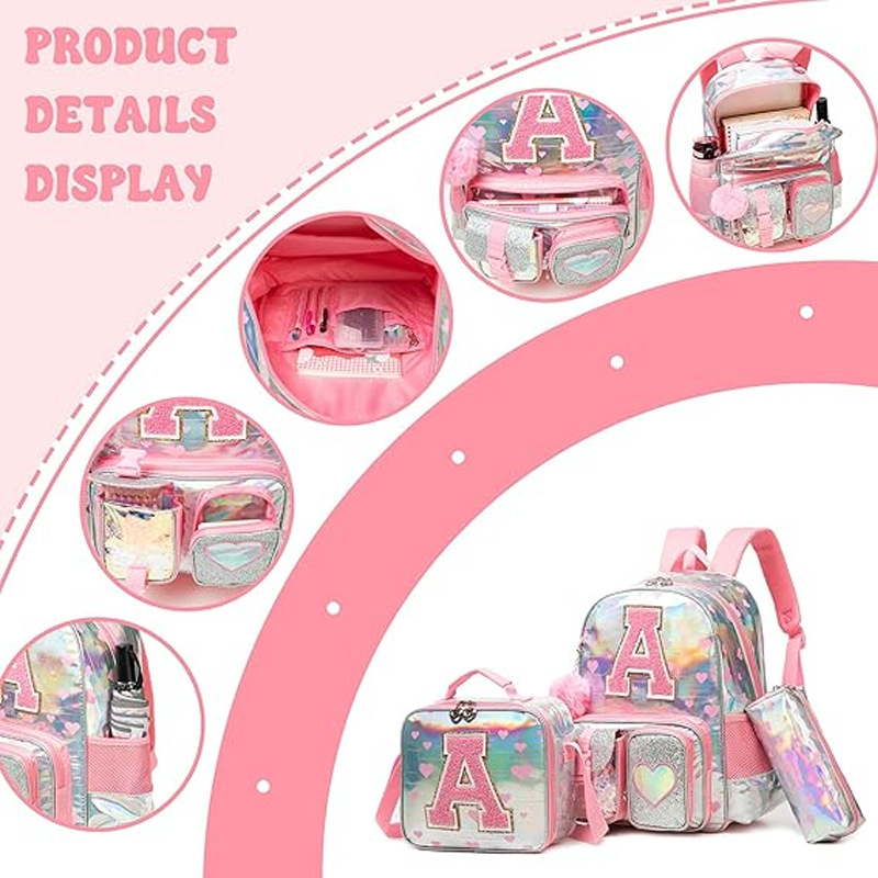 Унисекс раница от PU кожа с буквен принт, лека за ежедневна употреба, затваряне с цип, двойни презрамки, вместимост под 20 л, вътрешен джоб с цип