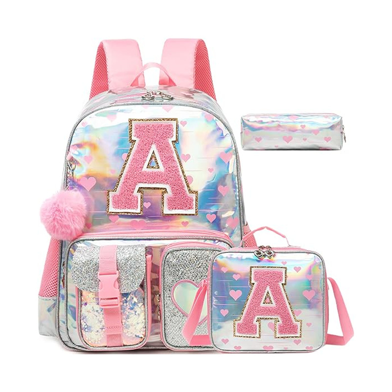 Унисекс раница от PU кожа с буквен принт, лека за ежедневна употреба, затваряне с цип, двойни презрамки, вместимост под 20 л, вътрешен джоб с цип