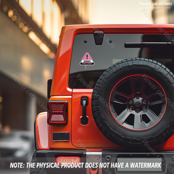 Įspėjimo lipdukas su PVC matinio danga — pavojinga vairuotoja (Medžiaga: PVC; Tipas: atšvaitiniai įspėjimo lipdukai; Montavimas: siurbimo puodelis)