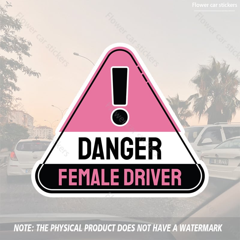 Įspėjimo lipdukas su PVC matinio danga — pavojinga vairuotoja (Medžiaga: PVC; Tipas: atšvaitiniai įspėjimo lipdukai; Montavimas: siurbimo puodelis)