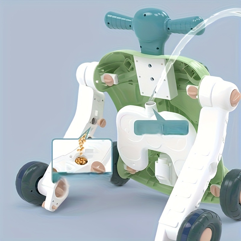 Bērnu staigulītis 0–3 gadiem, plastmasas konstrukcija, mācīšanās staigāt ar prevrāšanās aizsardzības dizainu