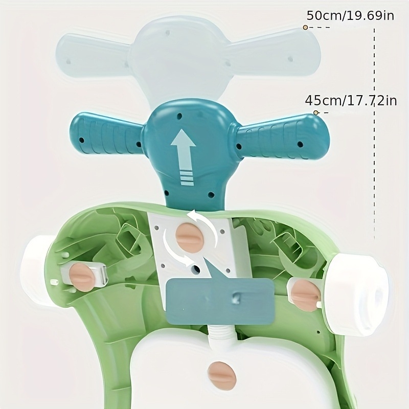Bērnu staigulītis 0–3 gadiem, plastmasas konstrukcija, mācīšanās staigāt ar prevrāšanās aizsardzības dizainu