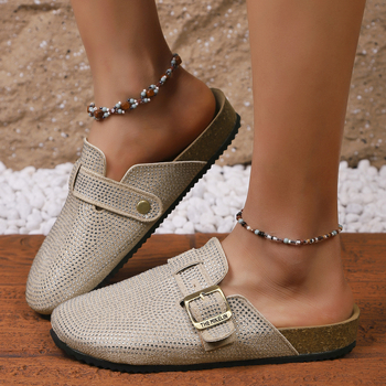 Naise slip-on kingad, lame talla, PU ülaosa, kummist talla, ümmargune varvas, Korea stiil, libisemiskindlad