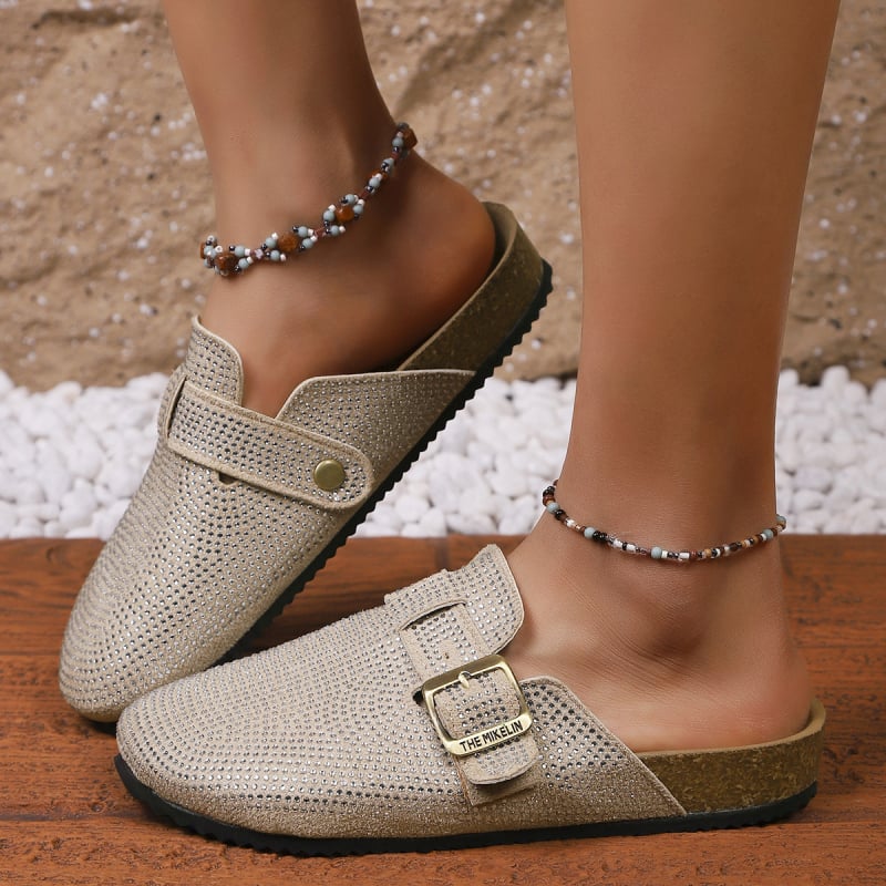 Naise slip-on kingad, lame talla, PU ülaosa, kummist talla, ümmargune varvas, Korea stiil, libisemiskindlad